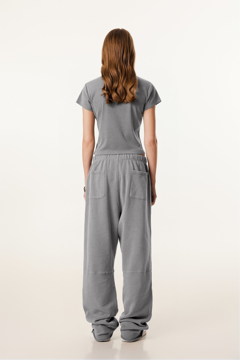 275GSM Women’s Figure-Flattering Straight Shoulder T-shirt Medium gray