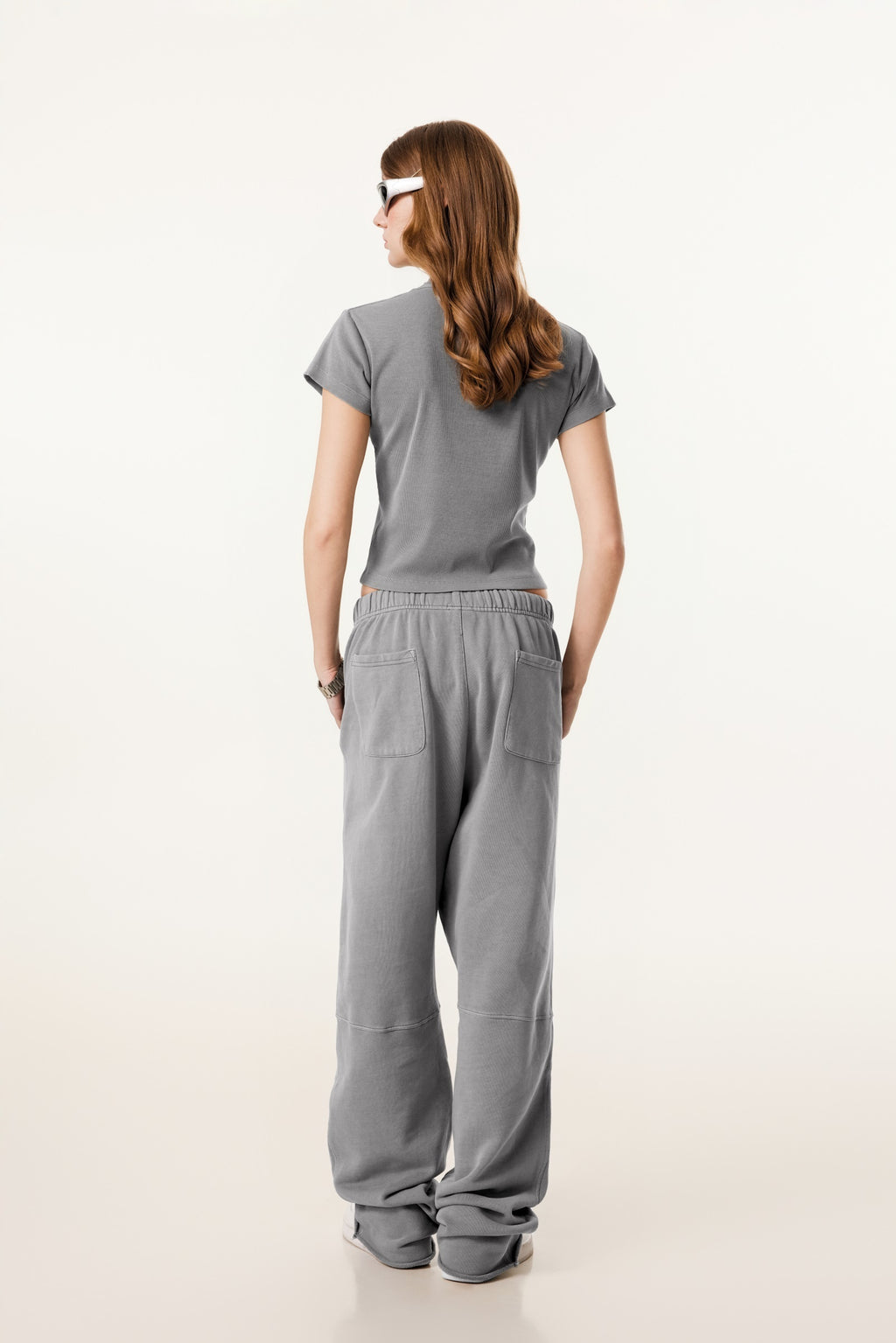 275GSM Women’s Figure-Flattering Straight Shoulder T-shirt Medium gray