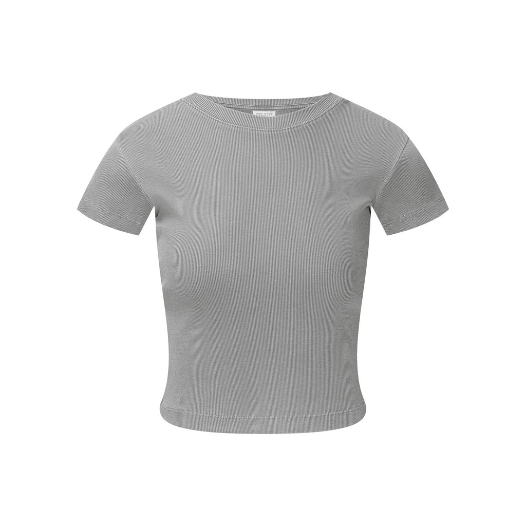 275GSM Women’s Figure-Flattering Straight Shoulder T-shirt Medium gray