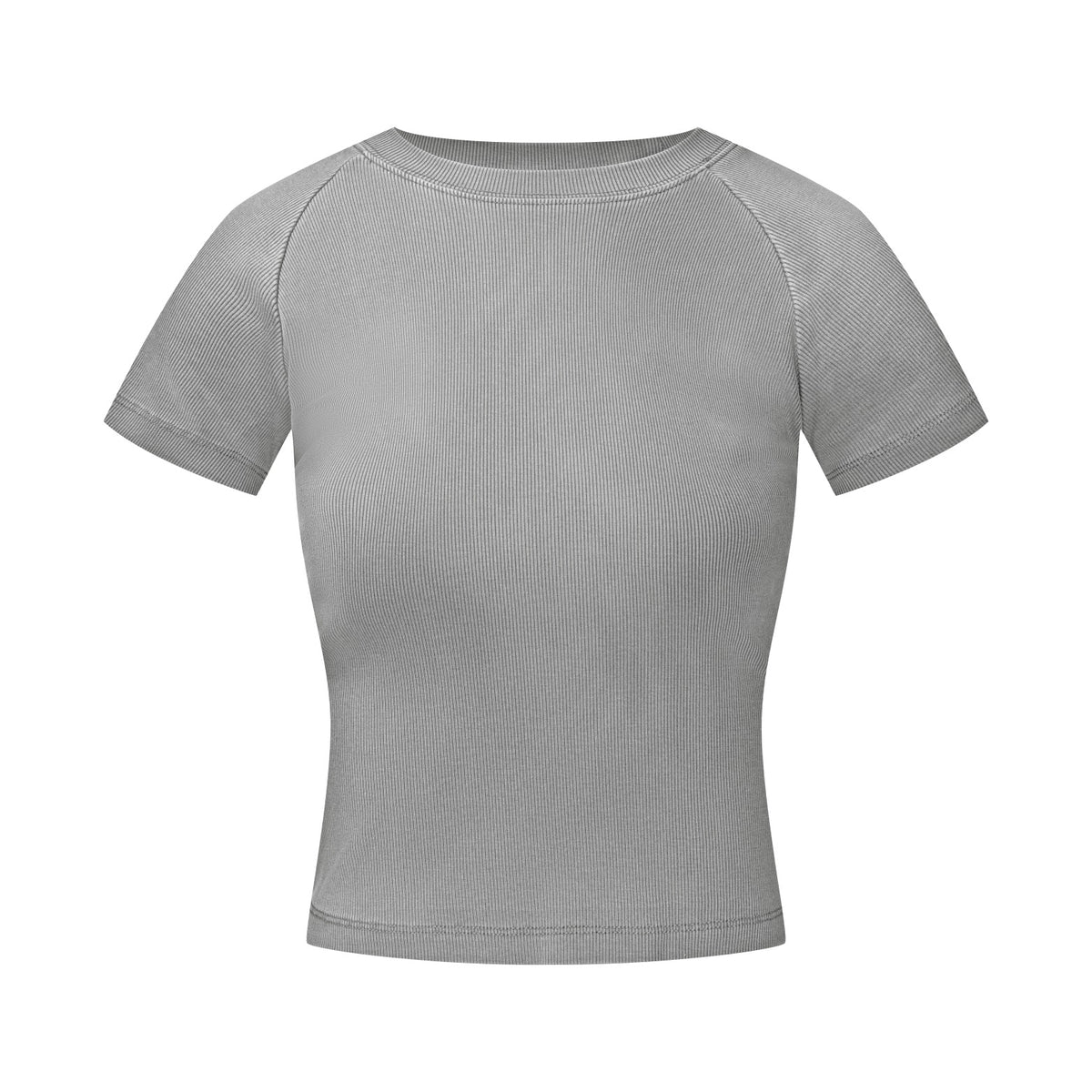 275GSM Women’s Slimming Raglan Short T-shirt Medium gray