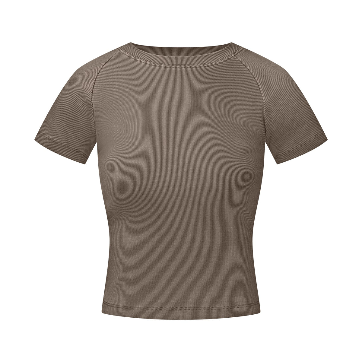 275GSM Women’s Slimming Raglan Short T-shirt Coffee
