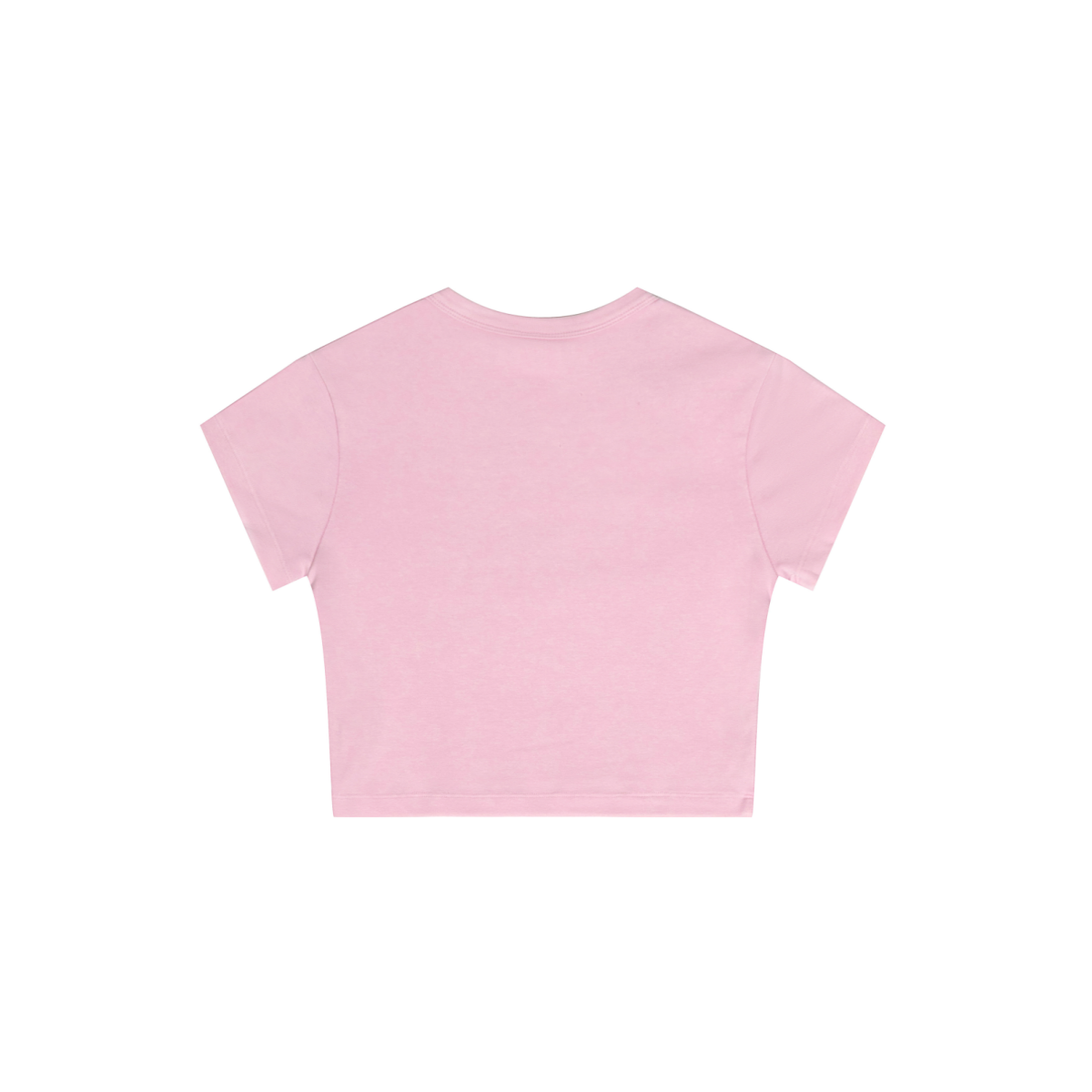 235GSM Women's Slim-Fit Washed Stretch Cotton Crop T-Shirt Pink