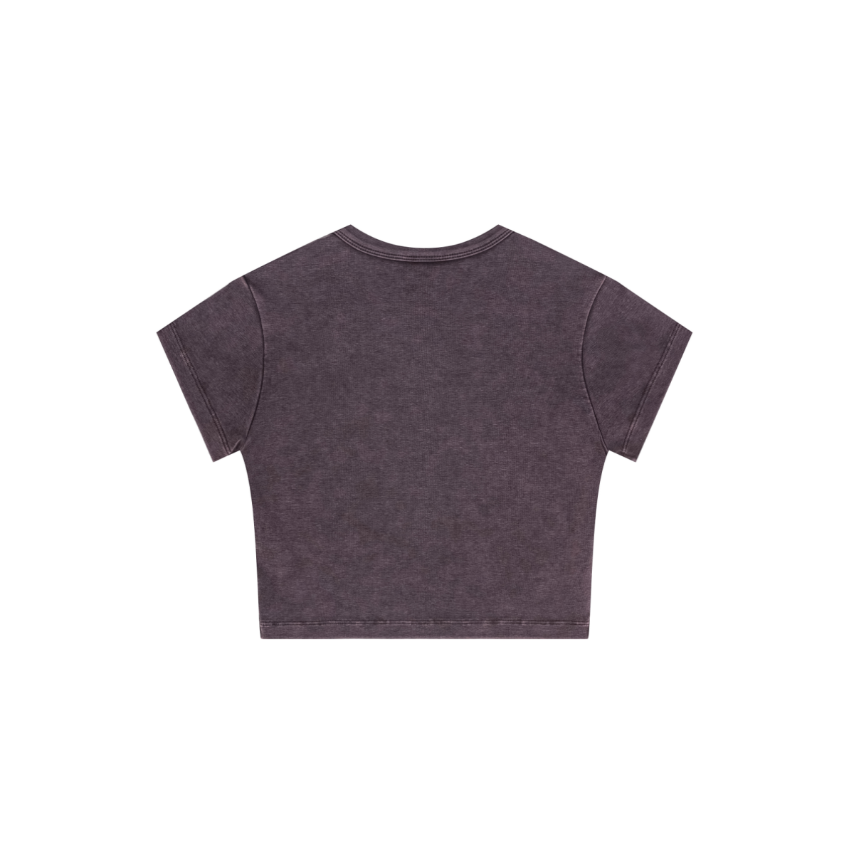235GSM Women's Slim-Fit Washed Stretch Cotton Crop T-Shirt Grape Purple
