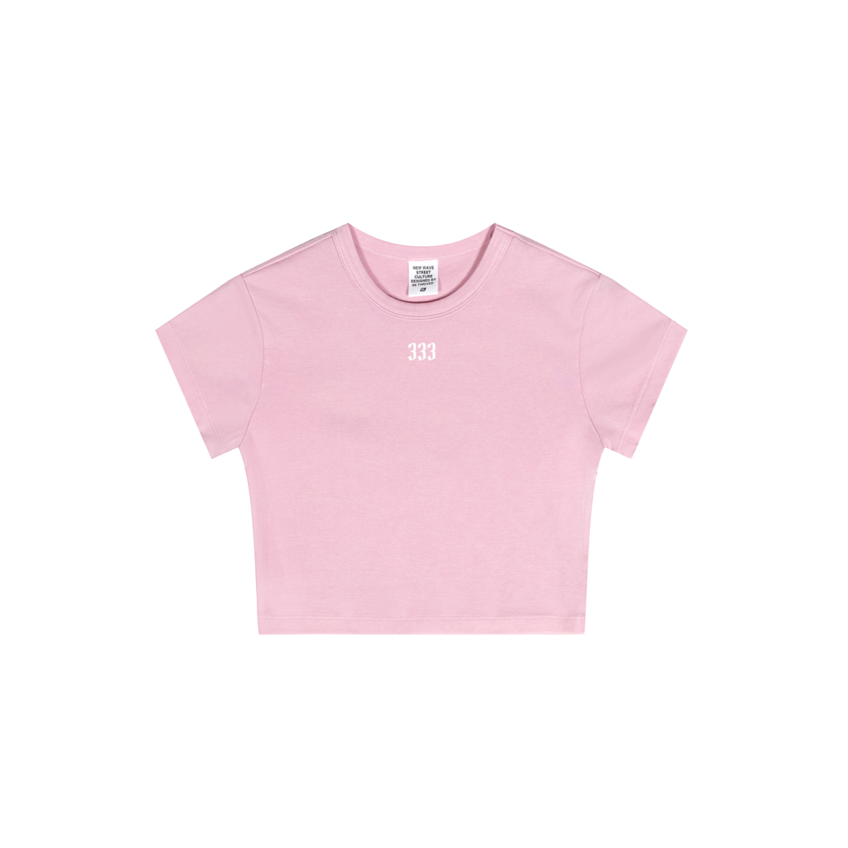 235GSM Women's Slim-Fit Washed Stretch Cotton Crop T-Shirt Pink